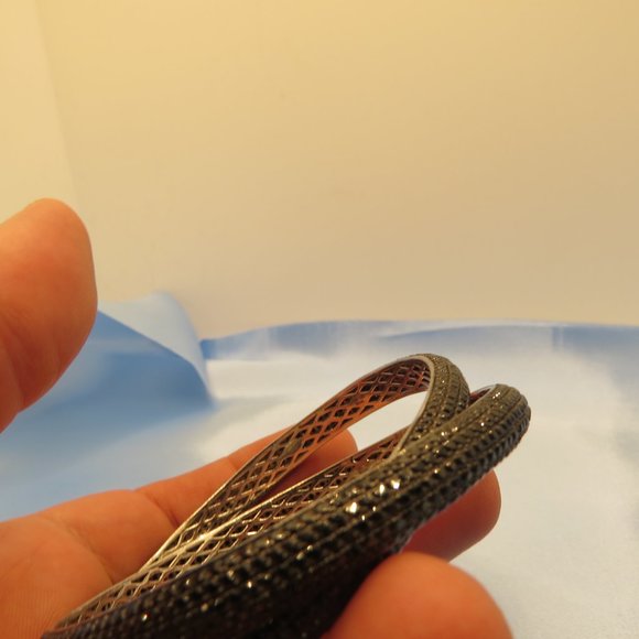 Sterling Silver Bangle Bracelets - Picture 3 of 6